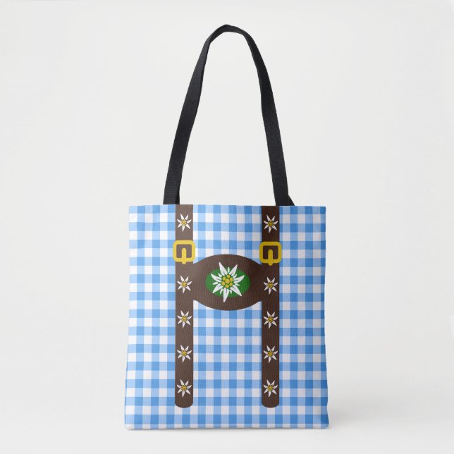 Funny Octoberfest Lederhosen Suspenders Tasche (Vorderseite)