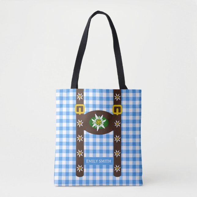 Funny Octoberfest Lederhosen Suspenders Tasche (Vorderseite)