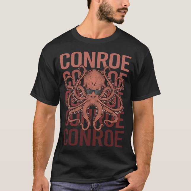Funny Octopus Conroe T-Shirt (Vorderseite)