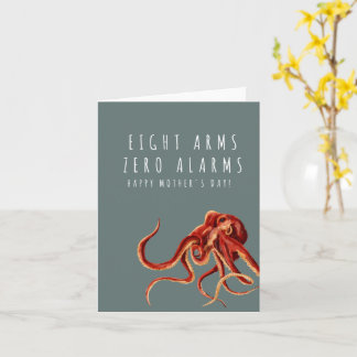 Funny Octopus Pun Mother's Day Karte