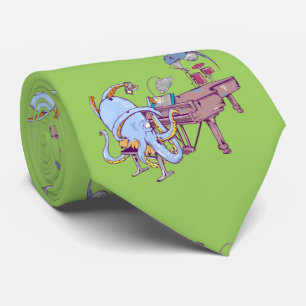 Funny Octopus spielt Klavier Krawatte
