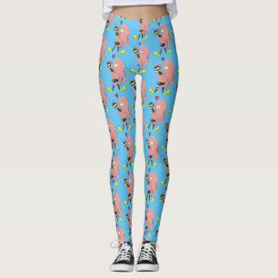Funny octopus umarmt Taucher Cartoon Spaß Leggings