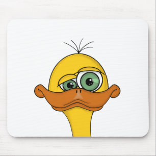Funny Odd Duck Cartoon Mousepad