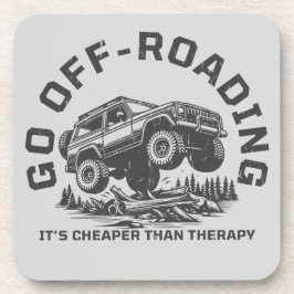 Funny Off-Roading Zitat billiger als Therapie Getränkeuntersetzer