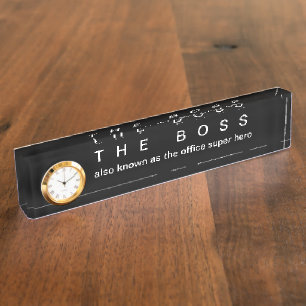Funny Office Boss Führungskraft Geschenk-Schreibti Namensplakette