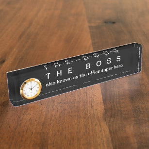 Funny Office Boss Führungskraft Geschenk-Schreibti Namensplakette
