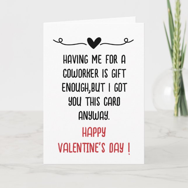 Funny Office Coworker Valentinstag Feiertagskarte (Vorderseite)