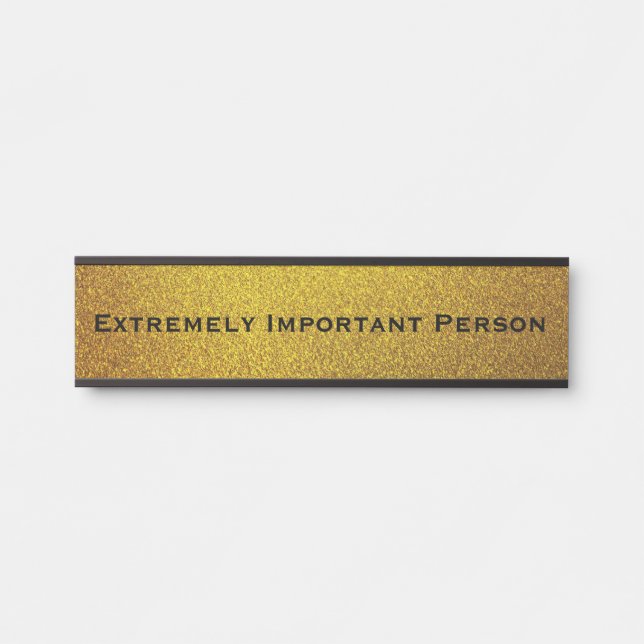Funny Office Door Sign - Gold Imitate Glitzer Türschild (Vorderseite )