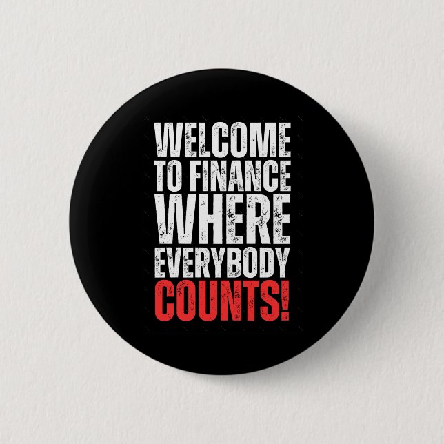 Funny Office Finance Sticker2 Button (Vorderseite)