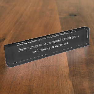 Funny Office Joke Novelty Namensplakette
