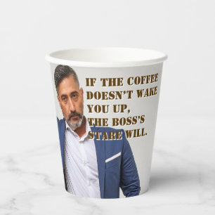 Funny Office-Kaffeekuchen mit Boss-Nachricht Pappbecher