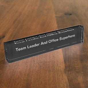 Funny Office Manager Teamleiter Namensplakette