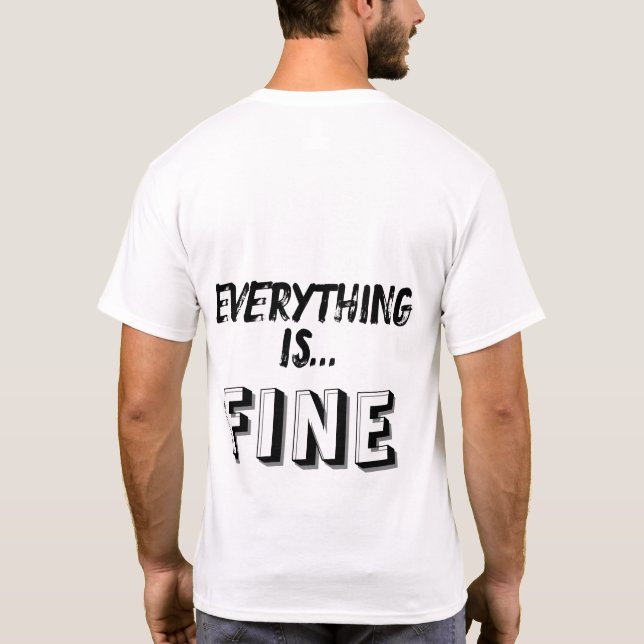 Funny Office Worker Cartoon - Alles ist gut T-Shirt (Rückseite)