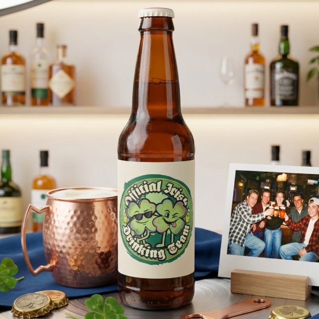 Funny Official Irish Drinking Team Beer Label Bierflaschenetikett (Von Creator hochgeladen)