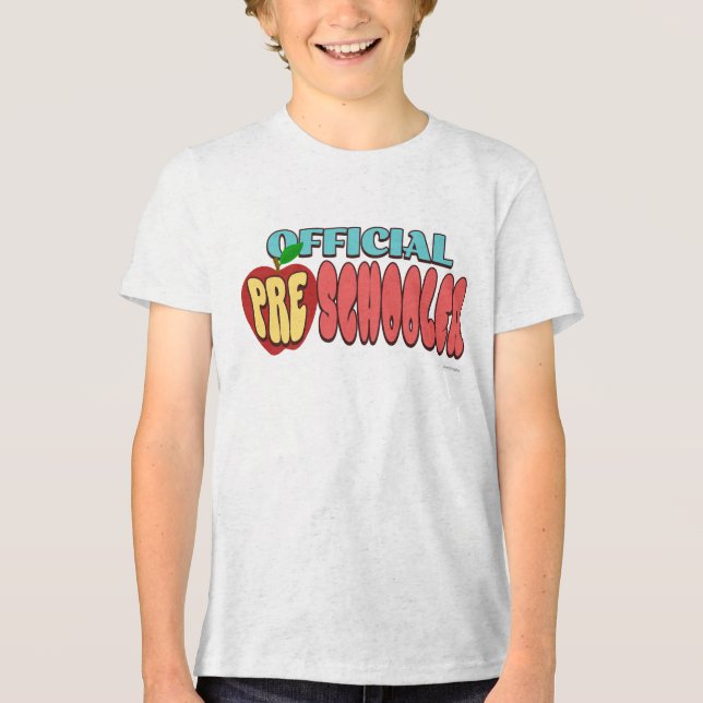 Funny Official Preschooler First Day School design Tri-Blend Shirt (Vorderseite)