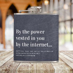 Funny Officiency Vorschlag heiraten uns Flachmann<br><div class="desc">Frag deinen Beamten,  dich mit dieser modernen Typografie offiziellen Vorschlagskarte zu heiraten,  die lautet: Durch den Power,  der dir durch das Internet verschrieben wurde,  werden Sie unser Beamter sein?</div>