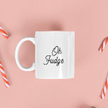 Funny Oh Fudge Weihnachts-Morgenessen Kleine Gesch Zweifarbige Tasse<br><div class="desc">Genießen Sie den Morgen mit unserer unglaublich witzig,  modernen,  minimalistischen Typografie 'Oh Fudge' Tasse! ☕ Fügen Sie Ihre eigene Drehung für zusätzliche Giggles hinzu. Ein absolutes Muss-kleine Geschenk! 🎅 #OhFudgeMug #ChristmasLaughs</div>