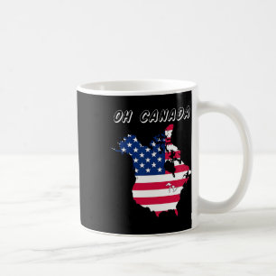 Funny Oh Kanada Funny Trump Karte der USA Kaffeetasse