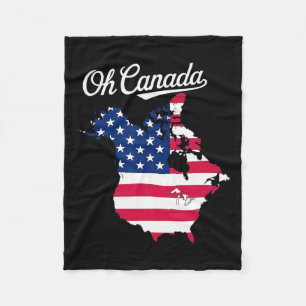 Funny Oh Kanada Funny Trump Map Land der USA Fleecedecke