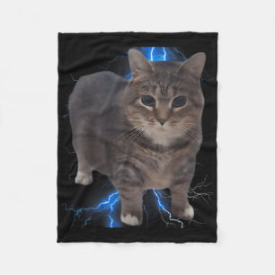 Funny Oiia Oiia Spinning Cat Meme Cat Brainrot Fleecedecke