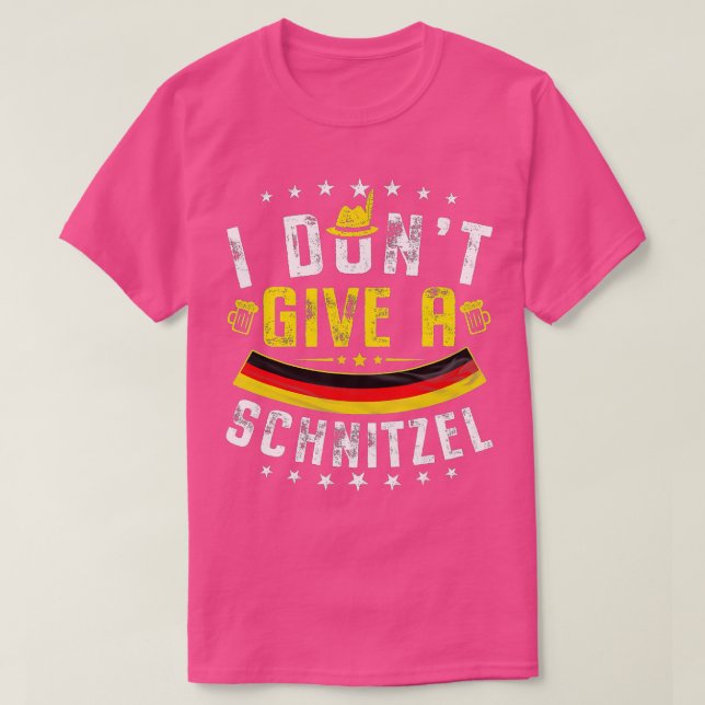 Funny Oktoberfest I Don't Give a Schnitzel German T-Shirt (Design vorne)
