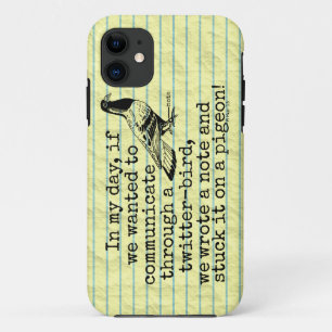 Funny Old Age Twitter Bird Taube iPhone 11 Hülle