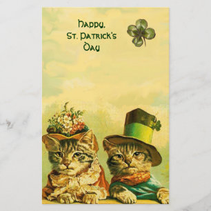 FUNNY OLD FASHION ST PATRICK'S DACATCATS, KLEEBLAT BRIEFPAPIER