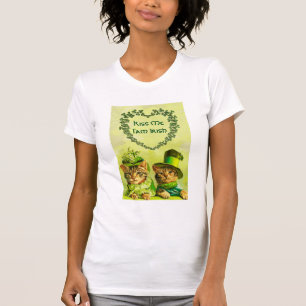 FUNNY OLD FASHION ST.PATRICK'S DAY CATS WITH HEART T-Shirt