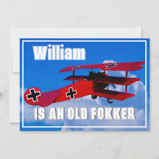 Funny Old Fokker DR1 Einladung