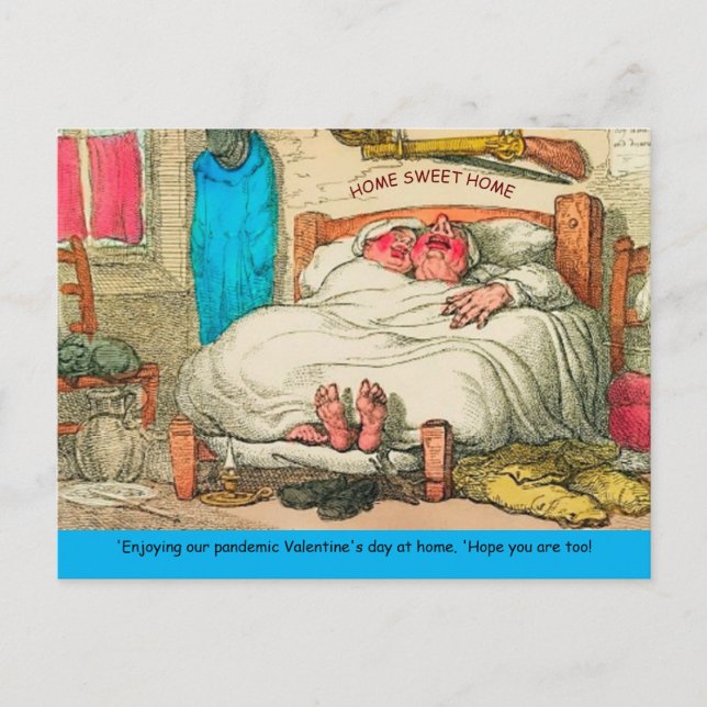 Funny Old Folks Schlafen Pandemie Valentine Alt cp Postkarte (Vorderseite)