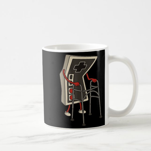 Funny Old Gamer Gaming Retro 80er 90s Videospiel O Kaffeetasse (Rechts)