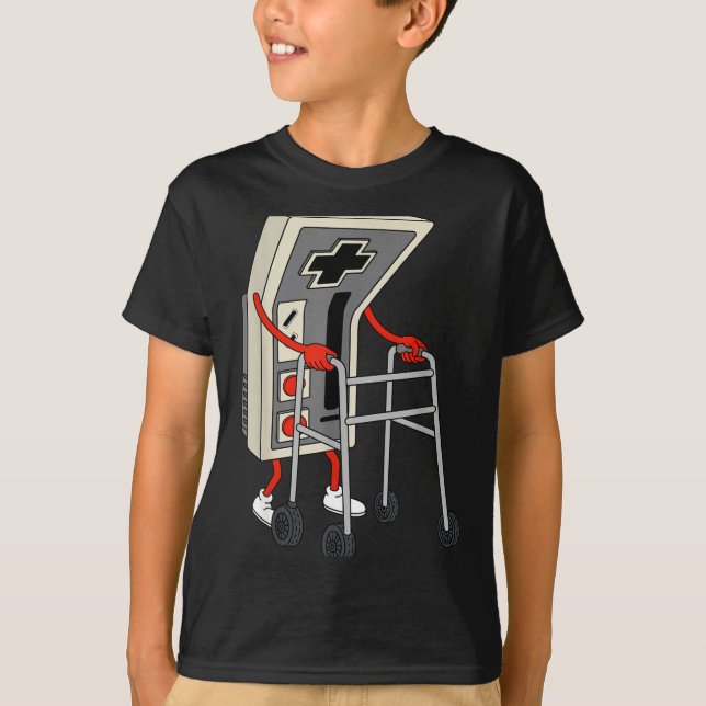 Funny Old Gamer Gaming Retro 80s 90s Video Game Ol T-Shirt (Vorderseite)