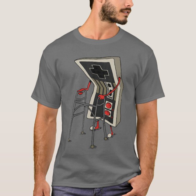 Funny Old Gamer Gaming Retro 80s 90s Video Game Ol T-Shirt (Vorderseite)
