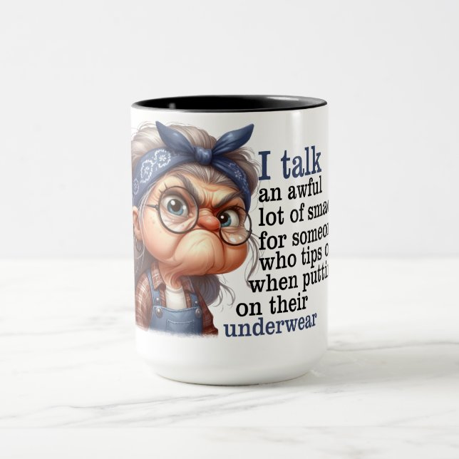 Funny Old Lady Zitat Tasse (Zentrum)