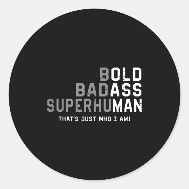 Funny Old Man Saying Gag Gift Fathers Day Birthday Runder Aufkleber (Vorderseite)