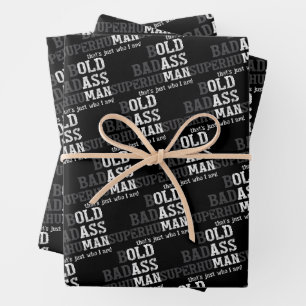 Funny Old Man Sprichwort Gag Geschenk Vater Vatert Geschenkpapier Set