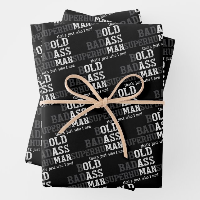 Funny Old Man Sprichwort Gag Geschenk Vater Vatert Geschenkpapier Set (Beispiel)