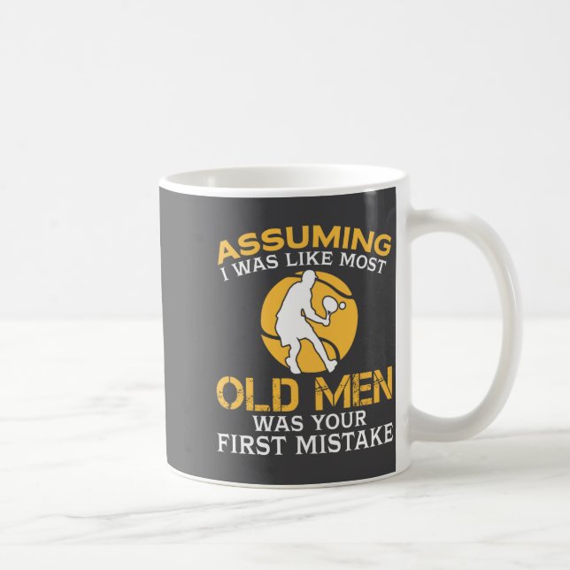 Funny Old Men Who Loves Tennis  Kaffeetasse (Rechts)