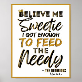 Funny Old School 90's Hip Hop Geburtstag/Baby Dusc Poster