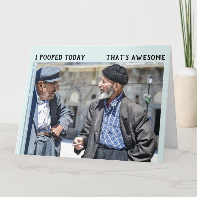 FUNNY OLD TYP KACKTE BIRTHDAY GREETING CARD KARTE (Vorderseite)