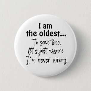 Funny Oldbling Zitat T - Shirt Button