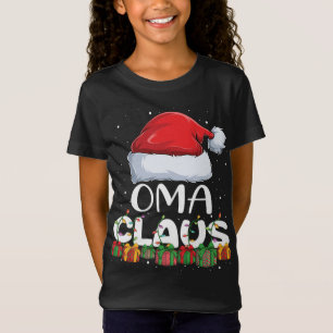 Funny Oma Santa Claus Christmas Pajamas Familienma T-Shirt