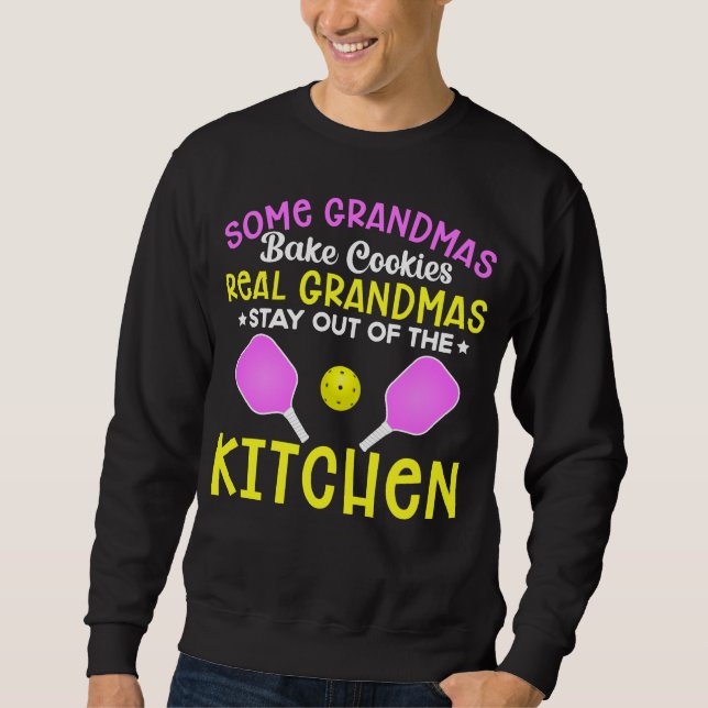 Funny Oma Sport Lover Großmutter Pickleball Sweatshirt (Vorderseite)