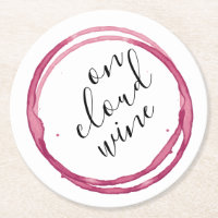 Funny on Cloud Wine Round Paper Untersetzer