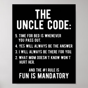 Funny Oncle Geschenke von Design T-Shirt Company U Poster