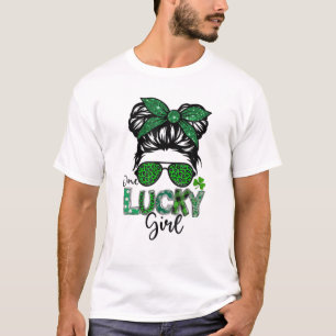 Funny One Lucky Girl Irish Saint Patrick Day Match T-Shirt