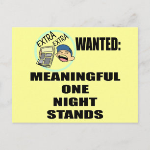 Funny One Night Stand T - Shirt Geschenke Postkarte