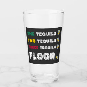 Funny One Tequila Two Tequila Drei Tequila-Etagen Glas