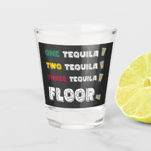 Funny One Tequila Two Tequila Drei Tequila-Etagen Schnapsglas