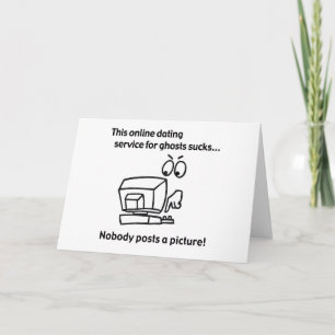 Funny Online Verabreden Ghost Halloween Karte